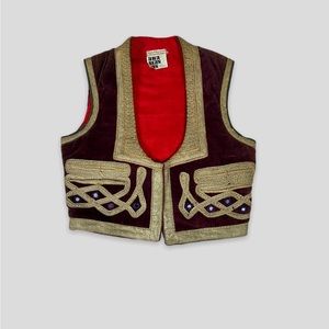 Vintage 1960s Embroidered VELVET VEST Turkish / OttomanAnastasia's San Francisco